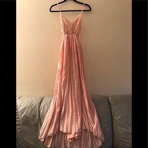Light Pink Open Back Maxi